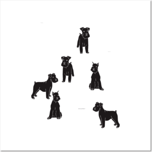 German dog silhouette art design #2 Posters and Art